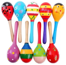 New infant baby Wooden toys hammer baby sand hammer Educational Toys Handbells Orff musical instruments C1692