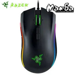 Mice Original Razer Mamba Tournament Edition Wired Gaming Mouse 16000 Dpi 5G Laser Sensor Chroma Light Ergonomic
