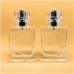 30ML Glass Perfume Spray Bottles Portable Clear Bottle With Aluminum Atomizer Empty Cosmetic Case