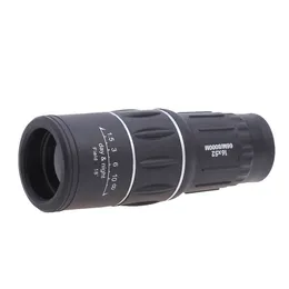 16X52 Bärbar utomhus Dual Handheld Focus Monokular Teleskop Zoom Optisk Lins Kikare Spotting Scope Beläggning Linser Svart