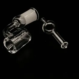 Flat Top Quartz Banger Ground Joint Banger Nail 4mm Thickness 20mm OD with glass bubble carb cap Fo r2018 glass dab rigs