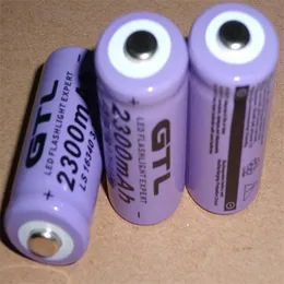 Nova bateria 100% GTL CR123A 16340 2300mAh 3,7V bateria de lítio recarregável