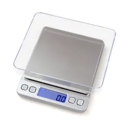 0,1 g * 2000g Mini Electricic Digital Pocket Scale Smycken Diamant Vikt Balans Portable Kökskalor 2 Tary Food Cooking Tool