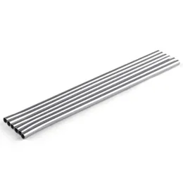 215mm Rostfritt Stål Straight Drinking Straw Slitstarka Straws Cup Metal Bar Familj Kök Gratis frakt