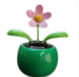 Solar Apple Flower Swing Automatic Swing Sunflowers Car Interior Decorations