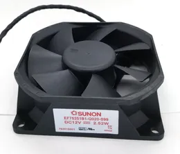 Novo Original SUNON EF75251B1-Q020-S99 DC12V 2.52W 75*75*25MM 4Lines Ventilador de refrigeração do projetor