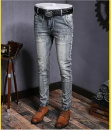 Proste spodnie Jean Męskie Dżinsy Mężczyźni Słynna marka Moda Fajne Denim Jeans Desinger Casual Ołówek Skinowe Dżinsy J180301