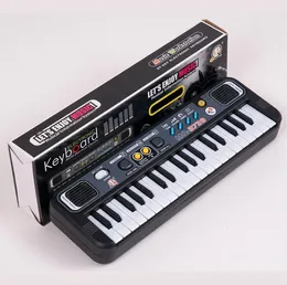 Multifunktionales Mini-E-Piano mit Mikrofon, Kunststoff, ABS, für Kinder, tragbar, 37 Tasten, digitale Musik, elektronische Tastatur, Geschenk