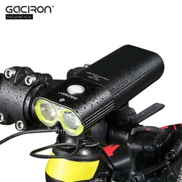 Мощный GACIRON V9D - 1600 USB аккумуляторная водонепроницаемый велосипед Велоспорт свет велосипед передний фонарик с пультом дистанционного управления