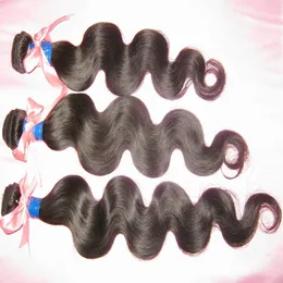 Shake Head Quick Weave Unprocessed Brazilian body wave 3 bundles Non Remy 8A Human Hair Bouncy Weft Fedex shipping