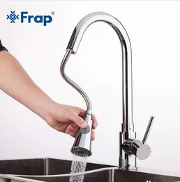 FRAP YENI 1 SET Pull Out Krom Mutfak Musluk Lavabo Mikser Dokunun Döner Borulu Lavabo Bataryası Döner Bakır Mutfak Musluklar Dokunun F6052