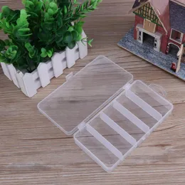 다기능 고강도 5 구획 보관 케이스 투명 보이는 PVC 낚시 미끼 숟가락 후크 미끼 태클 상자
