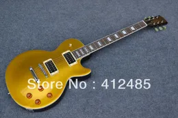 free shipping Wholesale price - 2013 new arrival slash style golden color Black back electric guitar with hardcase