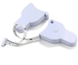 Fitness Accurate Body Fat Caliper Measuring Body Tape Ruler 1.5M 60'' White Mini Measure Tape Wholesale