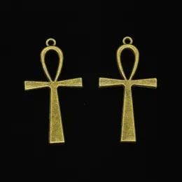 29pcs Zinc Alloy Charms Antique Bronze Plated cross egyptian ankh life symbol Charms for Jewelry Making DIY Handmade Pendants 52*28mm