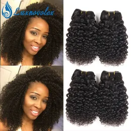 Brazilian Virgin Hair Jerry Curly Weave 4 Bundles Unprocessed Human Hair Natural Color Curly Short Hair Extensions 10Inch 50g/Bundle