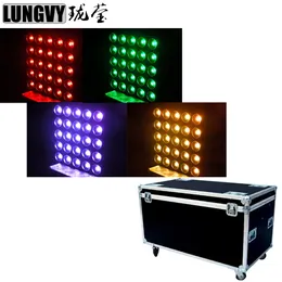 Flightcase Ambalaj 4 adet / grup 5 * 5 DMX 25 * 30 W LED Matrix RGB Blinder Işık Profesyonel Sahne Disko DJ Gece Kulübü Arka Plan için