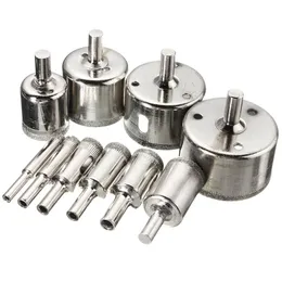 Freeshipping Nyaste 10st / Lot Diamond Holesaw Drill Bit 8-50mm Set för kakel Keramisk Porslin Glas Marmor Bästa pris