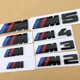 1pcs لامع أسود 3D ABS M M2 M3 M4 M5 Chrome Emblem Car Tyling Fender Trunk Badge Logo Logo لـ BMW جودة جيدة 237K