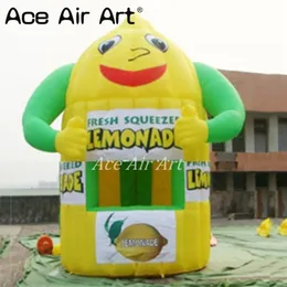 Schönes aufblasbares Zitronenstand-Limonadenzelt, maßgeschneiderter luftgeblasener Zitronen-Kiosk-Spielzeug-Fruchtgetränkestand für Werbung