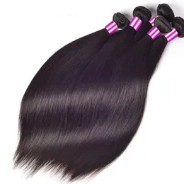 Elibess Brand Silky Rak Human Hair 3 eller 4PCS Virgin Hair Weft 80g One PC