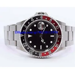 Julklapp Super Quality Asia 2813 Rörelse Sapphire armbandsur GMT 16710 40mm Svart Ring Mekanisk Automatisk Klock Klockor Röd / Svart