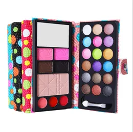 26 Colors Portable Eyeshadow Highlighter Blush Coutour Face Powder Lip Gloss Makeup Brush Foundation Makeup Palette Kit