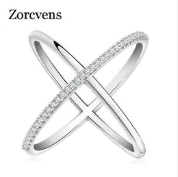 Zorcvens 2018 новейший дизайн бесконечности кольцо с 36 штук микро асфальтированные CZ мода женщины серебряные цветные кольца оптом