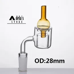 Thermal Quartz Banger Nail Glass Bubble Carb Cap Färg 14mm 18mm 10mm Man Kvinna Joint XXL Flat Bowl Nails 575