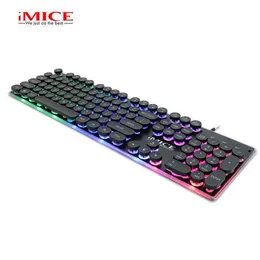 iMice Gaming Keyboard Steam Punk 104 Keys Backlit Keyboards Wired USB Waterproof Mechanical Feeling Steam Punk Gamer Keyboard