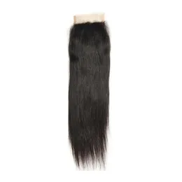 Yirubeauty Brazilian Human Hair Silky Straight 10-26inch Peruvian Virgin Hair 4X4 Lace Closure Free Middle Three Part