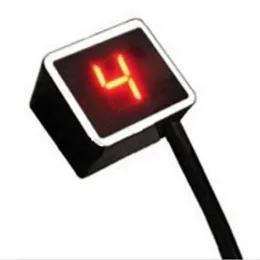 Freeshipping Red Light LED Universal Digital Gear Indicator Motorcykel Display Shift Hävarmsensor