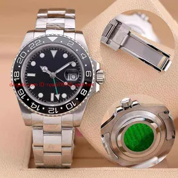 Toppkvalitet Luxury armbandsur Rostfritt stål Armband Keramik 40mm Bezel 116710 Automatisk rörelse LL Mäns klockklockor