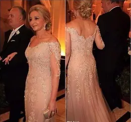 2016 sheer ilusão Mangas Compridas rendas Applique Sexy Sereia Mãe dos Vestidos de Noiva querida Barato zipper Partido Vestidos de Baile