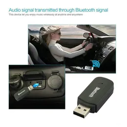 MINI USB Bluetooth Stereo Music Receiver Adapter Trådlös bil Audio 3.5mm Bluetooth-mottagare Dongle för mobiltelefon med detaljhandelspaket OM-Q5