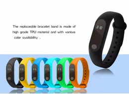 M2 الذكية اسوارة الذكية رصد معدل ضربات القلب بلوتوث Smartband الصحة واللياقة البدنية الذكية الفرقة لالروبوت دائرة الرقابة الداخلية تعقب النشاط