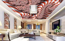 3d stereoskopik duvar kağıdı 3D üç boyutlu renkli soyut grafik modern tavan zenith duvar