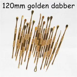 أعلى جودة 100 قطع الشمع dabbers dabbing أداة golden120 ملليمتر dabber أداة الفولاذ الصلب أنابيب الشمع تنظيف أداة مجانية دي إتش إل