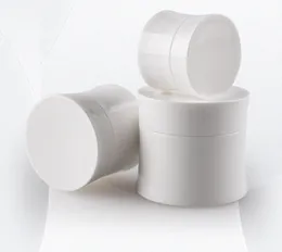 Gratis frakt 300pcs / mycket 30g tomma plastkräm vit pp flaskor burkar behållare burkar för kosmetika förpackningar