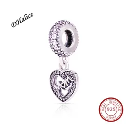 Mum Silver Dangle Charm Authentic 925スターリングシルバーブランドコレクションフィットヘビブレスレットDIY女性のためのファインジュエリー