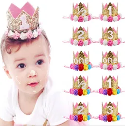 Children Flower Crown Digital Hair Band Baby Birthday Party Show Photo Headdress Infant Headbands Hair Accessories