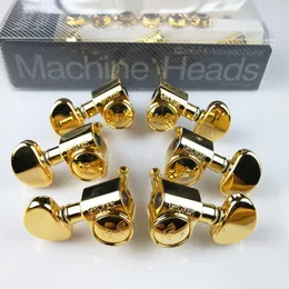 Grover Gold Electric Guitar Machine Heads Tuners Gold Tuning Pegs (med förpackning)