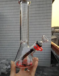 negozio online 5mm Bong di vetro spesso con bacchetta perc Clear Waterpipes più spessi Beaker bong pipe acqua percolatore beaker base narghilè