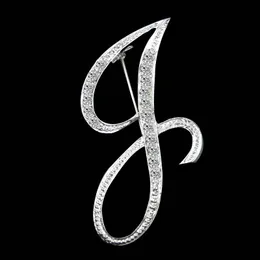 A-Z 26 Diamond English Letter Brooch Pinist Lepal Pins Top Dorts Badge Mashing Jewelry for Women Will and Sandy Drop Ship