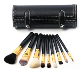 Hot Sale MC Professional Makeup Brushes 9 Pieces Makeup Brush Sett Kit + Barrel + DHL Gratis frakt