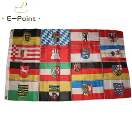 Germany 16 States Flag 3ft*5ft (90*150cm) Size Christmas Decorations for Home Flag Banner Gifts