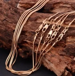 Sterling guld ormkedja 18k halsband charms 16 18 20 22 24 26 28 tums kedjor halsband för män mode smycken hög kvalitet pris 40-70cm