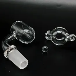 Round Bottom Quartz Banger With Terp Pearl Glass Carb Cap 10mm 14mm 18mm Male Female Flat Top Quartz Banger Nail For Dab Rigs
