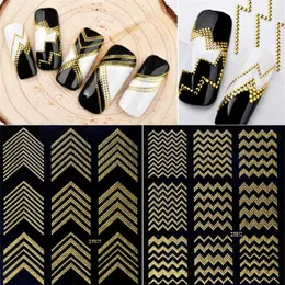 Naklejki Nail Art Kobiety Lady Paper 3D Gold Paznokcie Naklejki Naklejki Manicure Decor 8 Styles 10 SZTUK