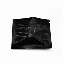 7.5x6cm Black 400Pieces Food Grade Foil Bags Aluminum Foil Zip Packaging Bag Reusable Food Pouch for Snacks Drysaltery Mylar Foil Bags